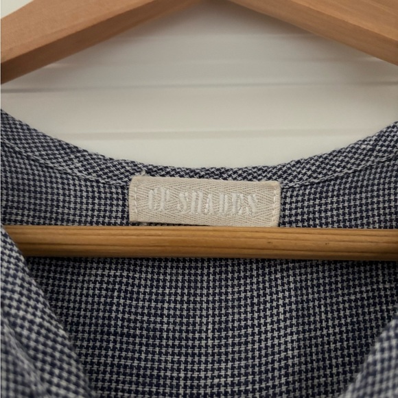 CP Shades Gingham Checkered Linen Button Down Sleeveless Top Lagenlook - Picture 5 of 6